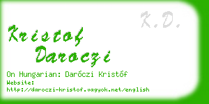 kristof daroczi business card